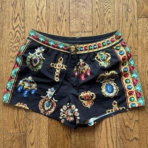 Versace Men’s Jeweled Swim Trunks